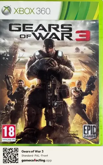 Gears of War 3 Xbox 360, PAL box front