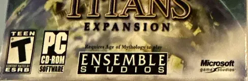 Age of Mythology: The Titans, the ESRB box on its front