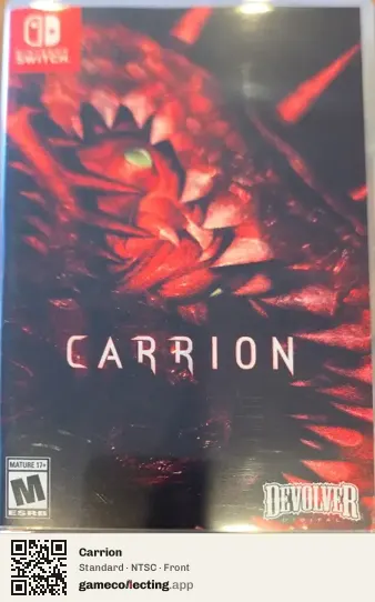 Carrion Nintendo Switch, NTSC box front