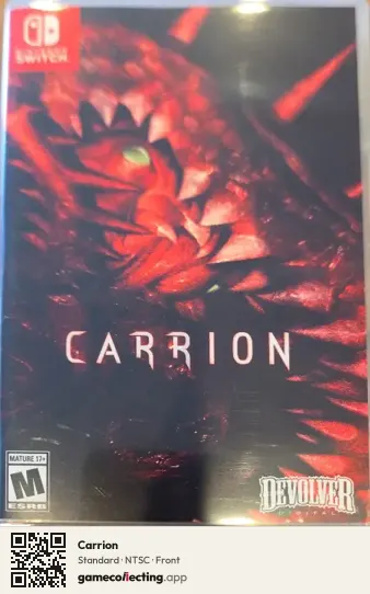 Carrion Nintendo Switch, NTSC box front