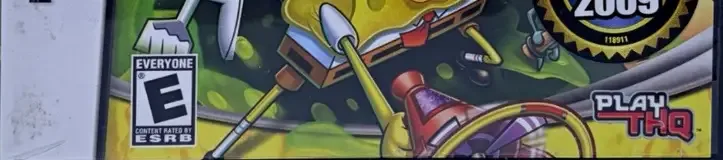 SpongeBob SquarePants featuring Nicktoons: Globs of Doom, the ESRB box on its front
