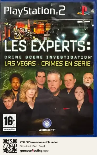 CSI: 3 Dimensions of Murder PlayStation 2, PAL box front