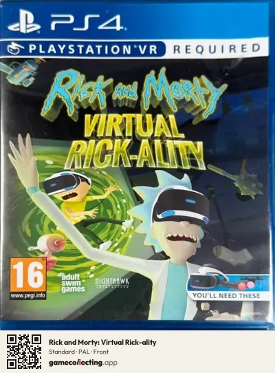 Rick and Morty: Virtual Rick-ality PlayStation 4, PAL box front