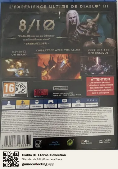 Diablo III: Eternal Collection PlayStation 4, France box back
