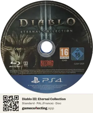 Diablo III: Eternal Collection PlayStation 4, PAL disc