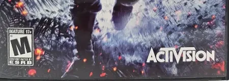 Call of Duty: World at War, the ESRB box on its front