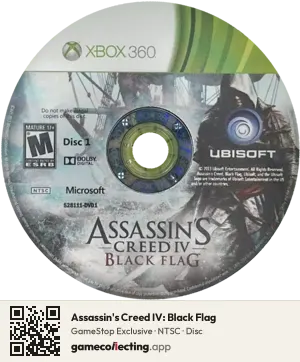 Assassin's Creed IV: Black Flag Xbox 360, NTSC disc