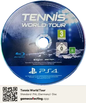 Tennis World Tour PlayStation 4, PAL disc