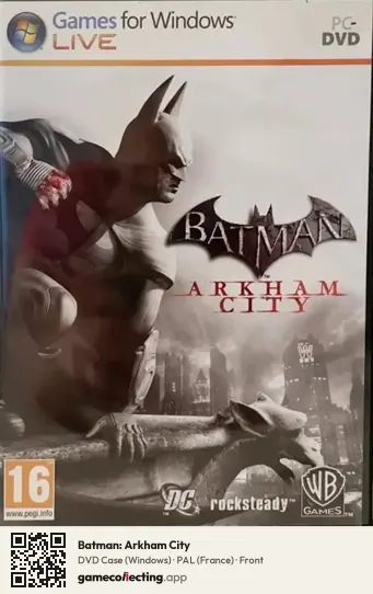 Batman: Arkham City Computer, France box front