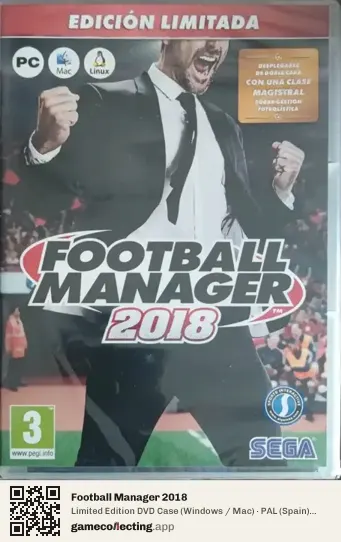 Football Manager 2018 Computer, Spain box front