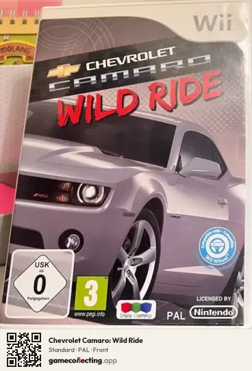 Chevrolet Camaro: Wild Ride Nintendo Wii, PAL box front