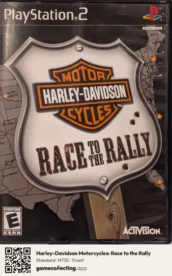 Harley-Davidson Motorcycles: Race to the Rally PlayStation 2, NTSC box front