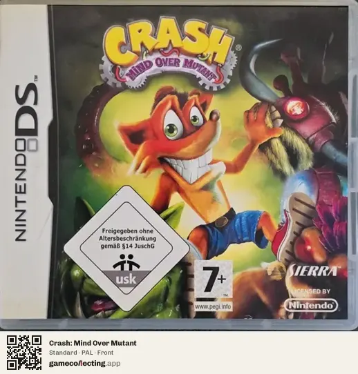 Crash: Mind Over Mutant Nintendo DS, PAL box front