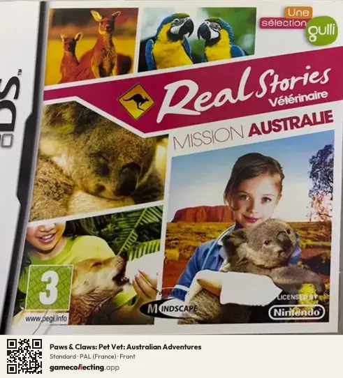Paws & Claws: Pet Vet: Australian Adventures Nintendo DS, France box front