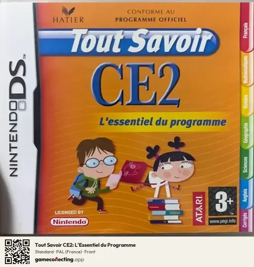 Tout Savoir CE2: L'Essentiel du Programme Nintendo DS, France box front