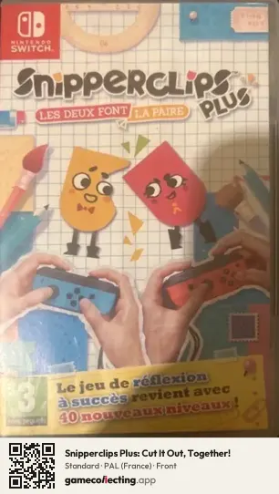 Snipperclips Plus: Cut It Out, Together! Nintendo Switch, France box front