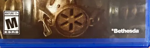 Fallout 4, the ESRB box on its front