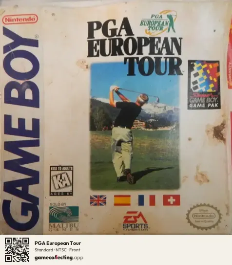 PGA European Tour Game Boy, NTSC box front