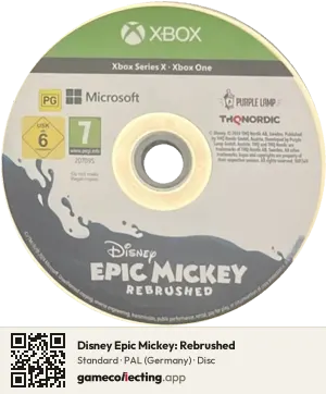 Disney Epic Mickey: Rebrushed Xbox Series X, PAL disc