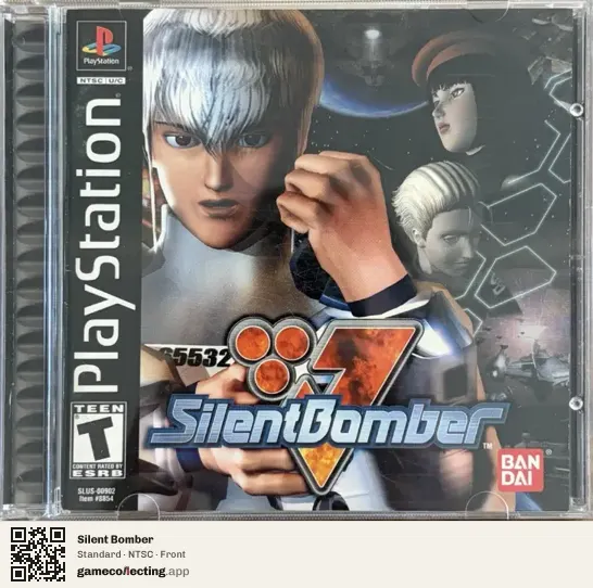 Silent Bomber PlayStation, NTSC box front