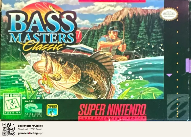 Bass Masters Classic Super Nintendo Entertainment System, NTSC box front