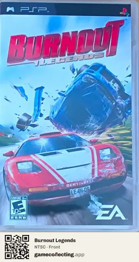 Burnout Legends PlayStation Portable, NTSC box front