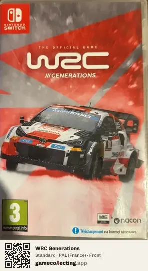 WRC Generations Nintendo Switch, France box front