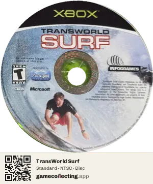 TransWorld Surf Xbox, NTSC disc