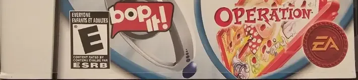 Hasbro Family Game Night, the ESRB box on its front
