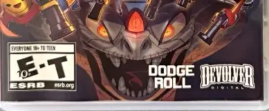 Enter/Exit the Gungeon, the ESRB box on its front