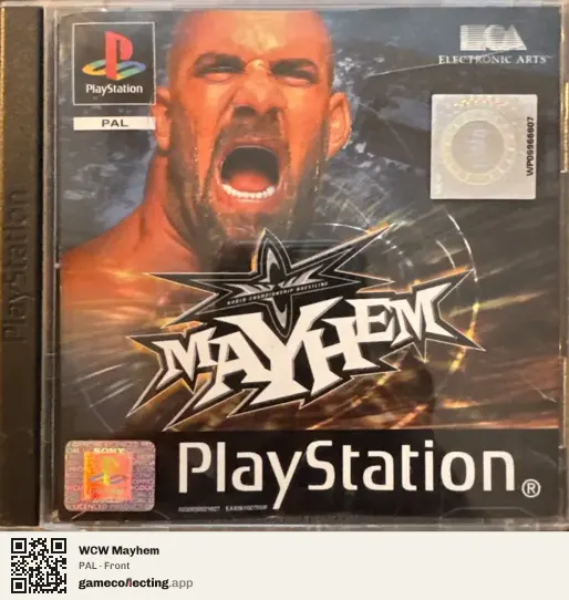 WCW Mayhem PlayStation, PAL box front