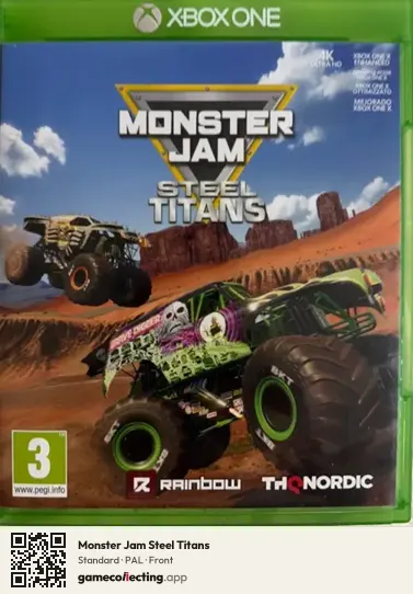 Monster Jam Steel Titans Xbox One, PAL box front
