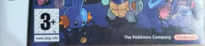 Pokémon Mystery Dungeon: Blue Rescue Team, the PEGI square on its front