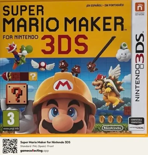 Super Mario Maker for Nintendo 3DS Nintendo 3DS, Spain box front