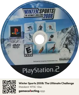 Winter Sports 2008: The Ultimate Challenge PlayStation 2, NTSC disc
