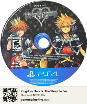 Kingdom Hearts: The Story So Far PlayStation 4, NTSC disc
