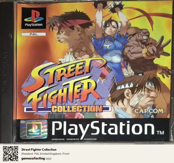 Street Fighter Collection PlayStation, United Kingdom box front