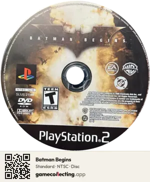 Batman Begins PlayStation 2, NTSC disc