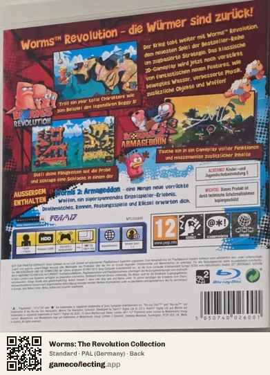 Worms: The Revolution Collection PlayStation 3, Germany box back