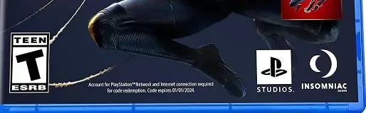 Marvel's Spider-Man: Miles Morales, the ESRB box on its front