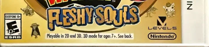Yo-kai Watch 2: Fleshy Souls, the ESRB box on its front
