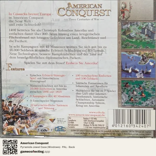American Conquest Computer, PAL box back