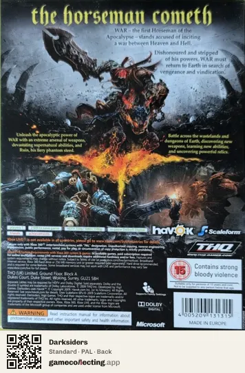 Darksiders Xbox 360, PAL box back