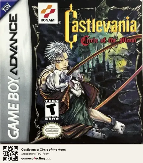 Castlevania: Circle of the Moon Game Boy Advance, NTSC box front