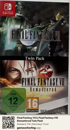 Final Fantasy VII & Final Fantasy VIII Remastered Twin Pack Nintendo Switch, Germany box front