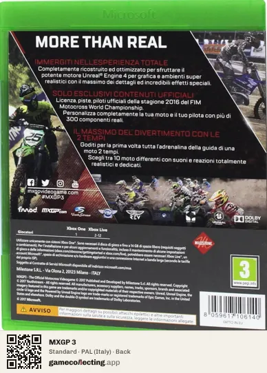 MXGP 3 Xbox One, Italy box back
