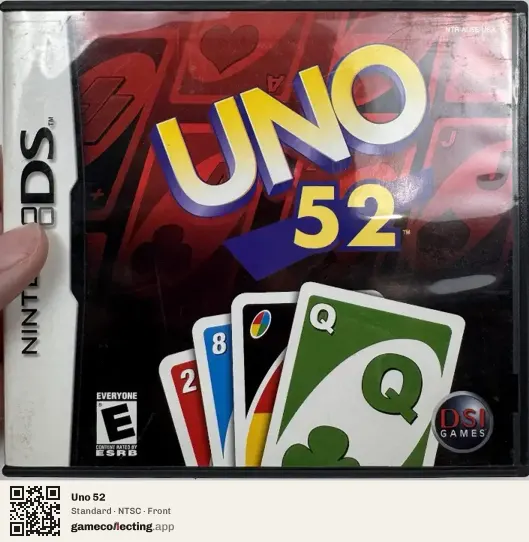 Uno 52 Nintendo DS, NTSC box front