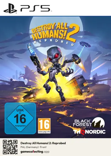 Destroy All Humans! 2: Reprobed PlayStation 5, Germany box front