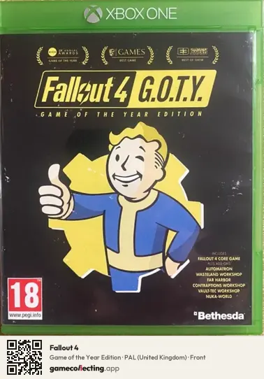Fallout 4 Xbox One, United Kingdom box front