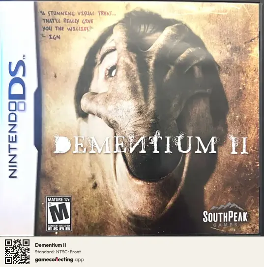 Dementium II Nintendo DS, NTSC box front